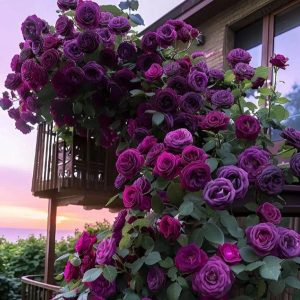 Роза Плетистая Плум Пэшн купить по цене от 610р. в интернет-магазине «Посадика» с доставкой почтой в в Обнинске и по всей России – [изображение №1].